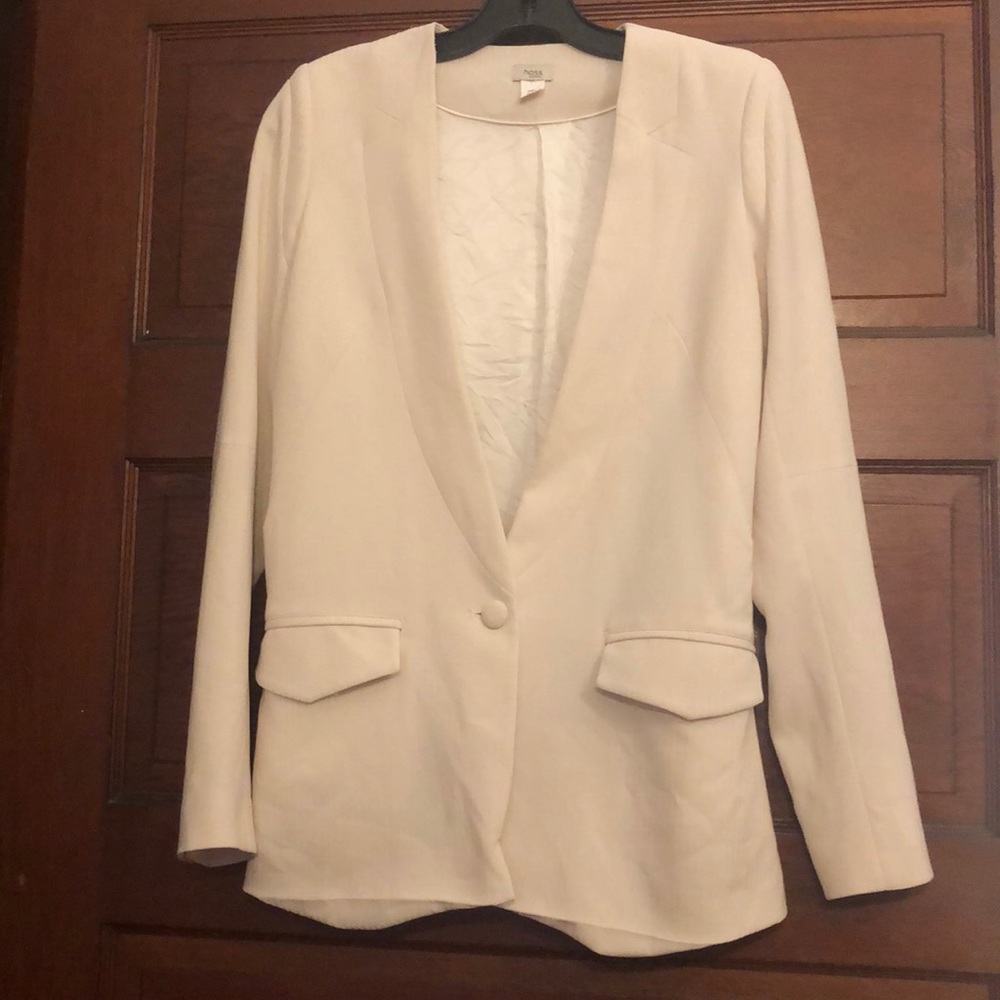 Cream tuxedo blazer
